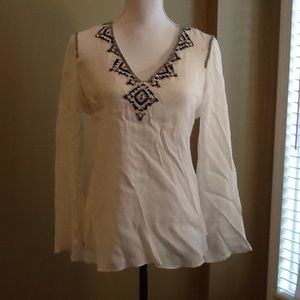 Off white high low tunic